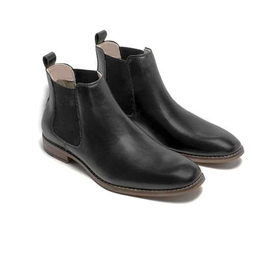 Image of Cestfini Chelsea Boots Men Classic Elastic Dress Boots Casual Men's Chelsea Ankle Boots