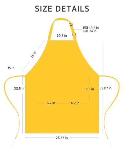 Image of Syntus Chef Apron for Men Women with Pockets, Thick Grilling BBQ Apron
