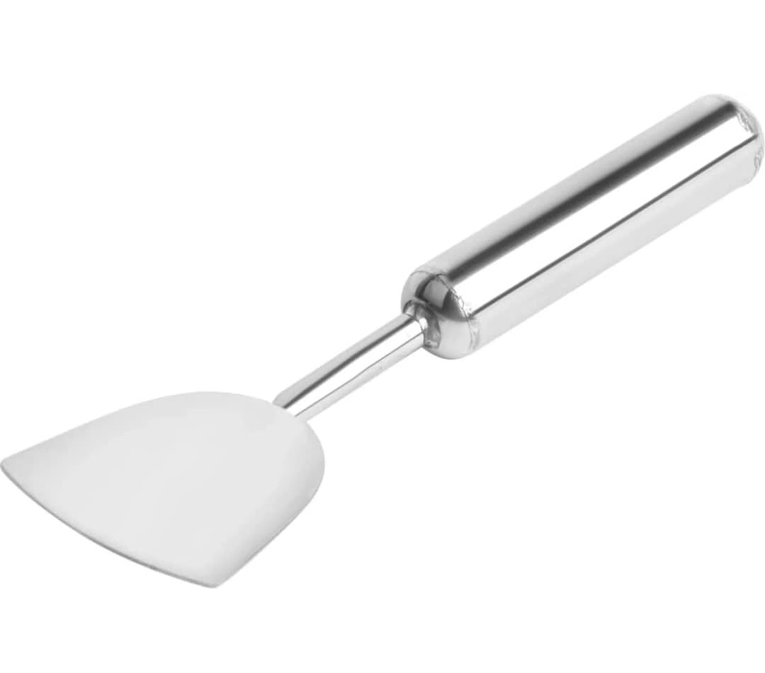 Paratha and Rabdi Palta - Premium Stainless Steel/Handle Steel kocha Spatula Strainer with Steel Handle Size - 12 - inch (Pack of 1pc)