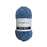 Soft Velvet Yarn Chenille Yarn for Crocheting Super Bulky 100g (74.3 yds) Baby Blanket Yarn for Knitting Amigurumi Yarn Fancy Yarn for Crochet Weaving Craft (Jean Blue)