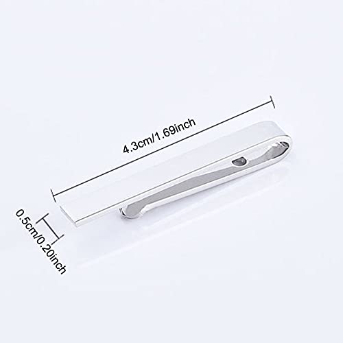 4PCS Tie Clips Mens Tie Clip Necktie Clip Simple Metal Clasp Clothes Pegs for Men Tie(gold)2