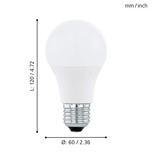Eglo E27 LED Light Bulb, 3 Step dimmable Opaque Edison lamp, 8.5 watt (Equivalent to 60 watt), 806 Lumen, Warm White Glow - Image 4