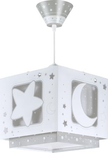 Lámparas infantiles Dalber para techo en habitación niños con lunas y estrellas gris Moonlight 4