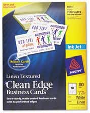 Amazon.com: - 2-Side Printable Clean Edge Business Cards, Inkjet, 2 x 3 ...