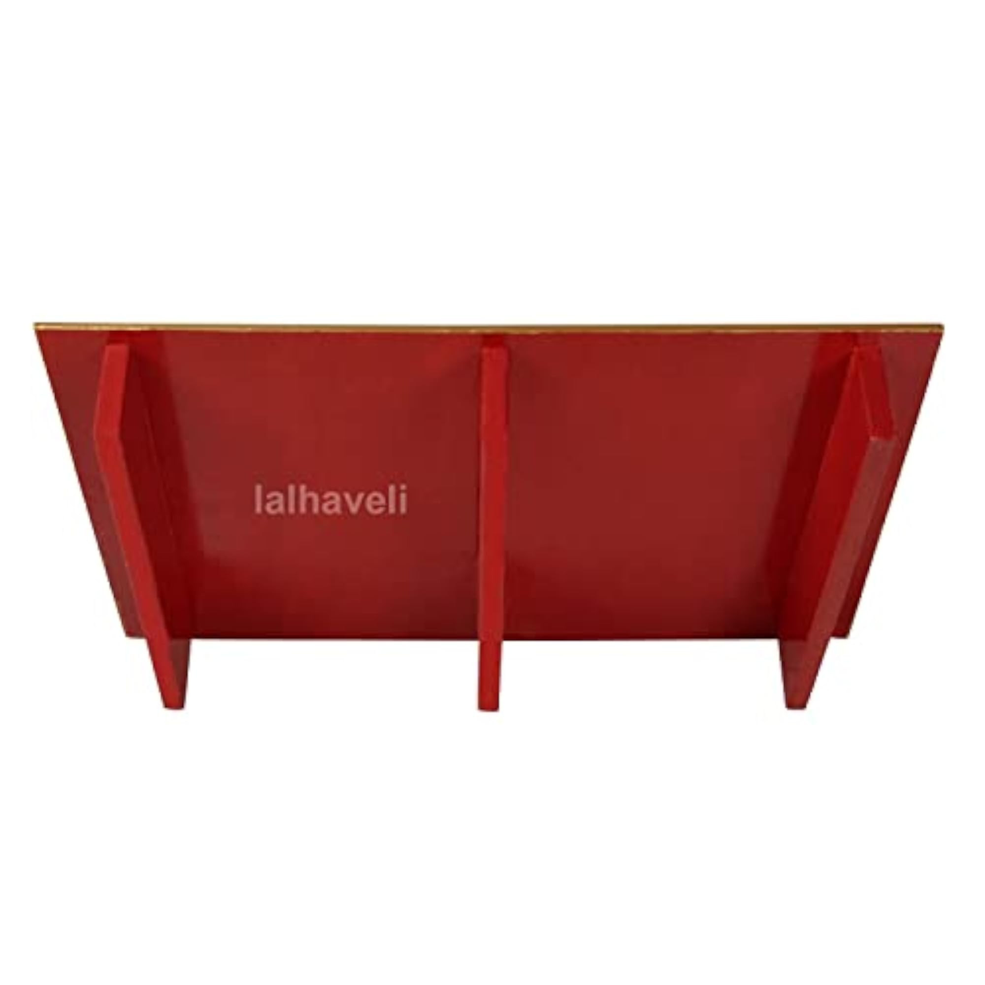 Decorative Hand Painted Stools Red Wooden Chowki