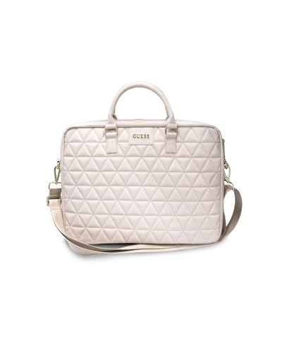 Bolso Guess Quilted de 15 pulgadas rosa contra arañazos y golpes en tu portátil