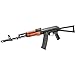Lancer Tactical AK-47N Series AEG Full Metal Airsoft Rifle 400 FPS with Skeleton Folding Stock Real Wood Furniture (ETU Installed) with Charger and Battery Included