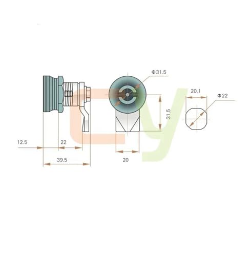 Interrupteur de distribution MS702 à serrure cylindrique pour armoire électrique - 7