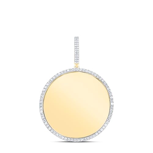 Jewels By Lux 10kt Yellow Gold 1 3/8 Cttw Natural Diamond Fashion Round Memory Pendant
