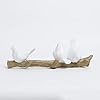 Resin decorative birds on tree branch decor wall mounted coat rack art decor hanger for coatshatskeystowelsclothes storage hanger 3 hooks white  urban country home decor