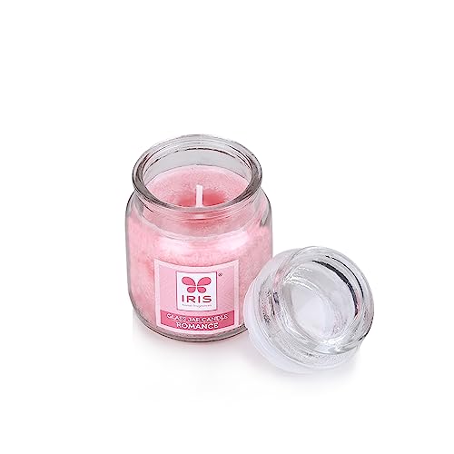 Image of IRIS Home Fragrances Romance Glass Jar Candle- 85Gm- Burn Time 20Hrs