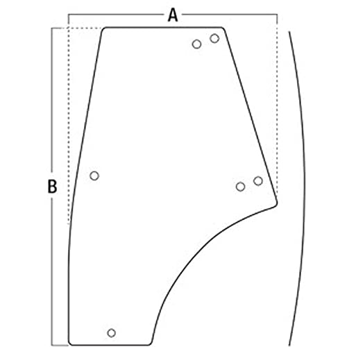 RAParts A-CE18612 Glass, Door (LH); Tinted