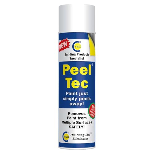 CTEC Peel Tec - Dont Burn It. Peel It - Paint Remover & Stripper - Peels Paint from Wood Metal & Other Materials - Aerosol Spray - 500ml