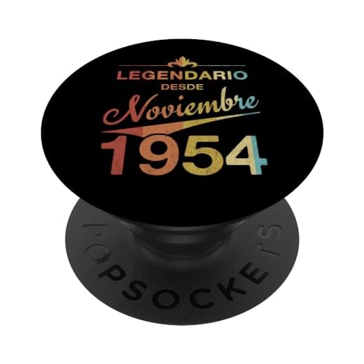 70 cumpleaños Nacido en Noviembre de 1954 Vintage 70 años PopSockets PopGrip Intercambiable