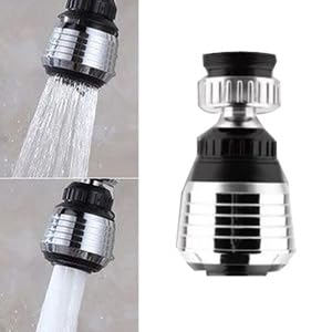 Image of 360 Degree Swivel Faucet Aerator Deluxe Water Saving Faucet Sprayer Water Saving Bubbler Pressurized Faucet Filter Kitchen Accessories 2 Modes (Faucet Head - D - 2)