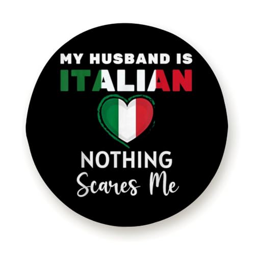Nothings Scares Me My Wife is Italian Funny Italy Food Lover Cute Camper Spare Tire Cover Waterproof Wheel Cover Universal Fit 15 inch