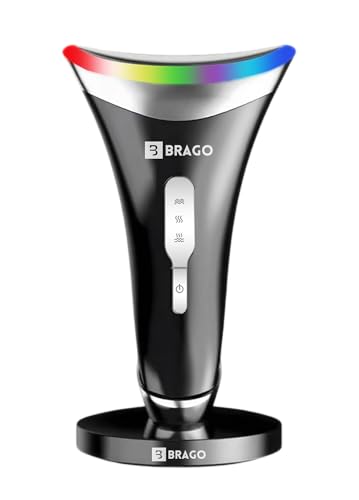 Image of Brago 7-in-1 EMS Face & Neck Massager | Skin Lifting Device with LED Light & Heat Therapy | Reduces Wrinkles, Anti-Ageing & Double Chin | Skin Tightening & Firming Tool for Glowing Skin | Type-C Rechargeable
