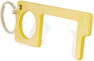 Contactless Brass Door Openers Keep Other Peoples Germs Off Your Hands Touchscreen Compatible Strong Durable Authentic Brass Antimicrobial Key Chain Tool for Public Travel Avoid Need to Touch
