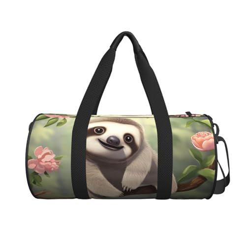 Cute baby sloth Duffle Bag for Women Men Personal Item Travel Bag Canvas Weekender Overnight Bag Lightweight Sports Tote Gym Bag Carry On Luggage Bag2