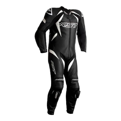 RST Tractech Evo 4 CE Black White Mens Leather Suit UK 46