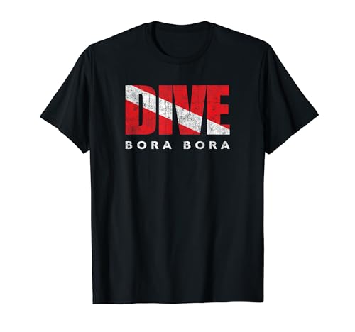Bora Bora Polynésie française Scuba Dive Flag T-Shirt