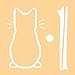 Cute Cat Car Windshield Wiper Vinyl Art Sticker Decor Lovely Animal Cat Mural Art Decal for Car Window Loptop Decoration