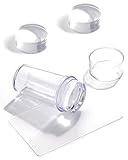 1.1 Inch Clear Silicone Nail Stamper for French Tip Manicure Silicon Jelly Stamp Nail Art Design Too