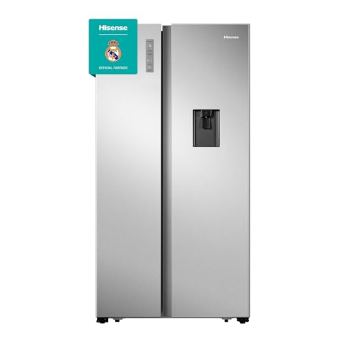 Hisense RS677N4WCD - Frigorífico Americano, No Frost, Total No Frost, Capacidad Neta 519 L, 1.78 m,Silencioso, Inox