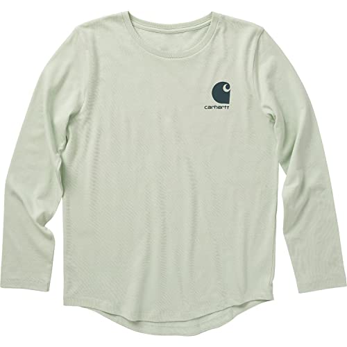 Image of Carhartt Girls' Knit Long Sleeve Henley-Neck T-Shirt