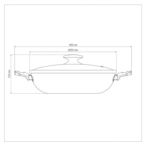 Panela Wok Aluminio, Loreto, Tramontina, Vermelho, 28 cm