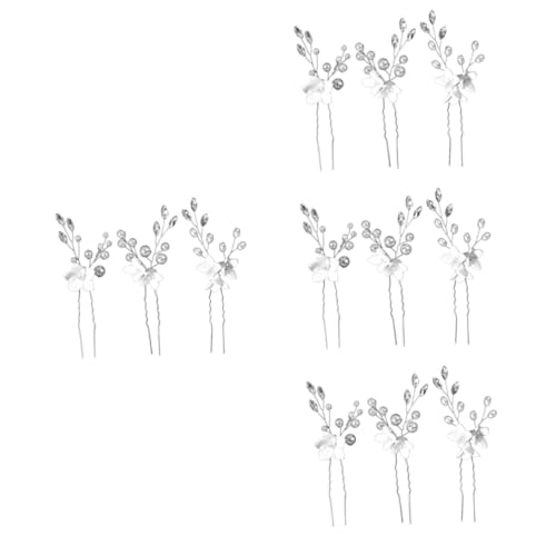 Épingles à cheveux de mariage anti-glisse fleurs perles fixation chignon