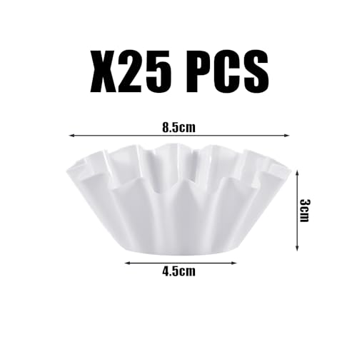 25-Piece Leakproof Wax Trays, Reusable Cupcake Wax Melting Trays, Candle Warmer, Biodegradable Wax Melting Tray, Aromatherapy, Candle Melting Liner Wax Melting Tray (White) - Image 3