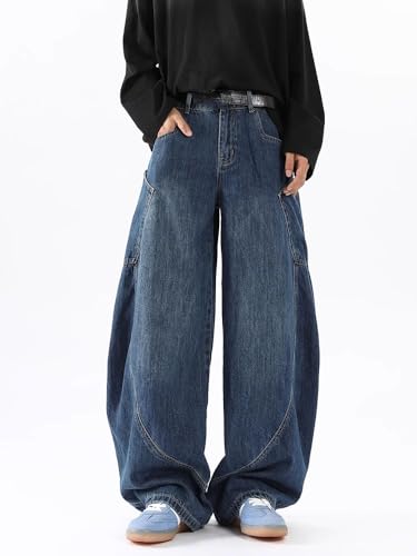 Men's Patchwork Vintage Jeans Spring Autumn American Vintage Wide-Leg Long Pants3