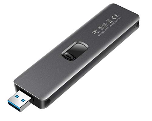 ineo M.2 NGFF USB 3.1 Gen 2 Type-A Aluminum Retractable (B Key & B+M Key SATA) SSD Enclosure [C2588 NGFF Type A]