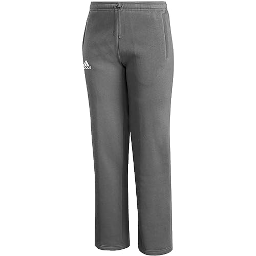 adidas Pantalones de forro polar para mujer, color gris jaspeado, talla XL