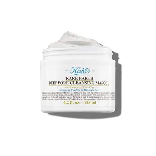 KIEHL'S Rare Earth Pore Cleansing Masque, 125 ml, reinigende Detox-Gesichtsmaske mit Aloe Vera und Amazonas-Tonerde zur Minimierung von Poren