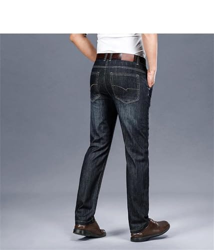Men's Jeans Summer Cotton Denim Pants Classic Business Straight Work Trousers Casual Plus Size Clothing3