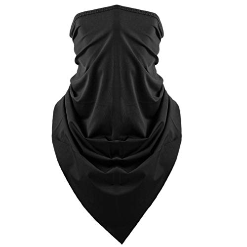 Dxoniislh Polainas de Cuello ProteccióN Mascarilla Bufanda de PañUelo Transpirable para Deporte Al Aire Libre Negro