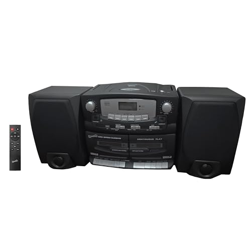 Supersonic Black Edition Vintage Bluetooth Stereo System Home Music Audio System, CD/MP3 Player...