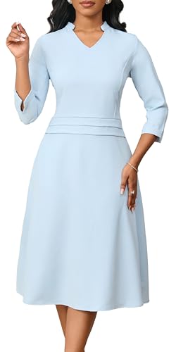 Image of INR Dress for Women Dinner Dress Formal Fit and Flare Elegant Wedding Guest Cocktail Party and Work Dresses