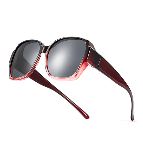 Cyxus Wrap Around Fit Over Glasses Mirror Polarized Sunglasses for Men Women UV Protection3