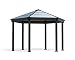 Produktbild Canopia by Palram Pavillon wasserdicht Roma Hexagon Gartenpavillon stabil und Winterfest 3.6x4 m Alu Grau