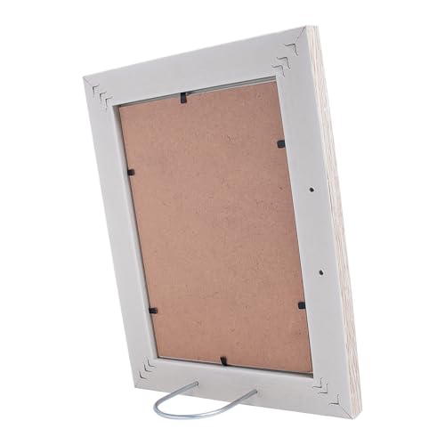 Image of GOLDEN PEACOCK Set of 2 5x7 Inch Photo Frames - Textured Woody Brown Finish | Elegant Tabletop & Wall Hanging Picture Frames for Home, Office & Living Room