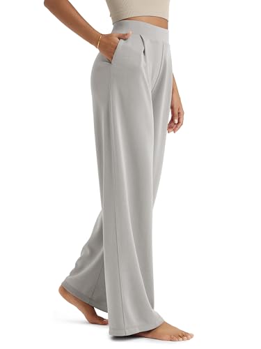 Image of ODODOS Modal Soft Wide Leg Pants for Women High Waist Casual Relaxed Pants with Pockets-27 /29 inch / 31 inch Inseam
