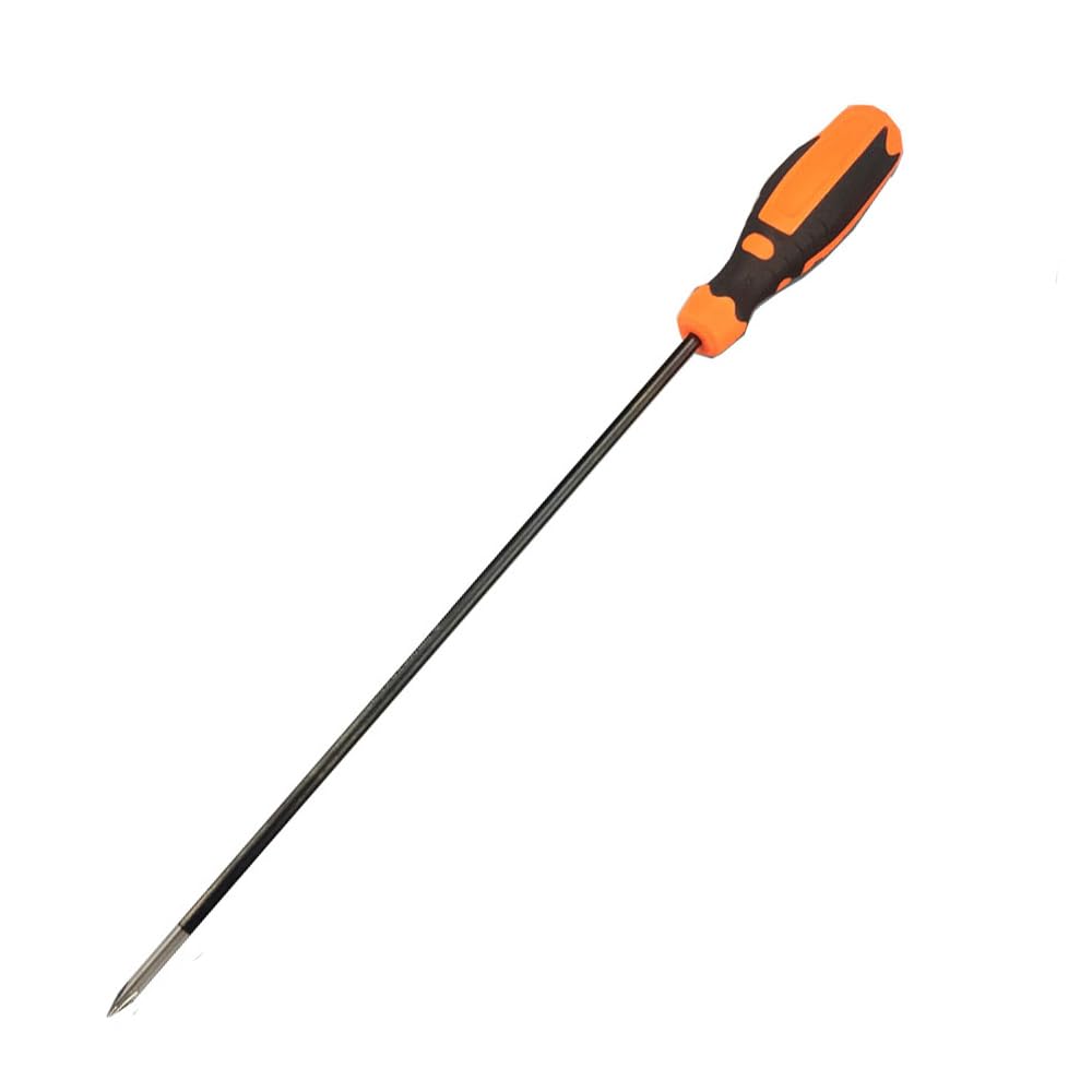 Fongmore Extra Long Cross Phillips Slotted Screwdriver 6 * 100mm Magnetic Screwdriver Shank Length 12"/300mm Total Length 16.5"/420mm S2 Steel Home Repair Hand Tools (Phillips)