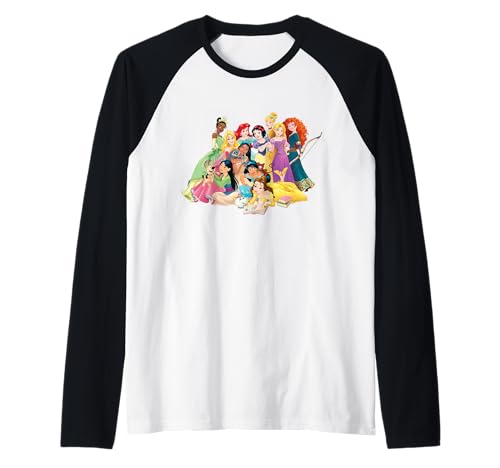 T-shirt Disney Princess Raglan photo de groupe le cadeau d'anniversaire idéal pour femme