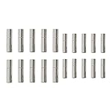 F Fityle 20 Messing Spacer Pearl Shape Tube Round Loop Lederverbinder Für StromStromkabel