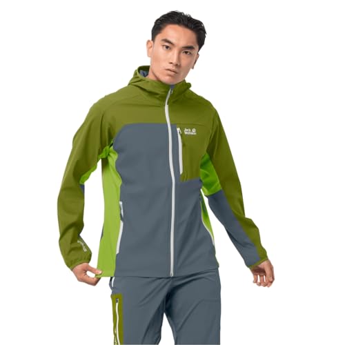 Jack Wolfskin Eagle Peak Ii Softshell M Softshelljacke für Herren, Goldene Zypresse, S