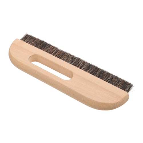 Hemobllo Wood Handle Wallpaper Smoothing Brush Horsehair Dense Bristles Versatile Paste Brush for Painting and Cleaning