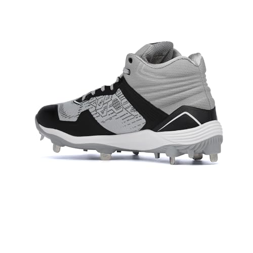 Boombah Viper Pureknit Men's Metal Mid Cleat - Smoke - Multiple Color Options - Multiple Sizes2